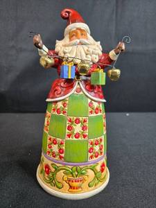 lot 20 image: Jim Shore Heartwood Creek Merry Bells Are Ringing Santa Figurine