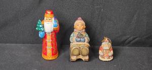 lot 97 image: G.DeBrekht Russian Hand-Painted Figurines and Ornament Limited Edition Set of 3