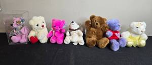 lot 105 image: Collection of Plush Stuffed Bears including Pajama Fun Barbie Bear and Coca-Cola Bear