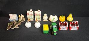 lot 129 image: Vintage Salt and Pepper Shaker Collection including Budweiser and Avon China