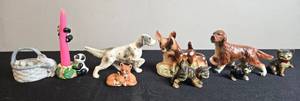 lot 150 image: Vintage Animal Figurine Collection Dogs Cats Deer Panda Giftco Napcoware