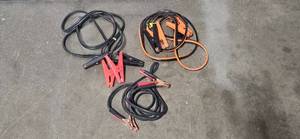 lot 167 image: Lot of 3 Automotive Jumper Cables with Clamps