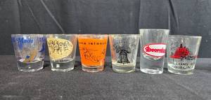 lot 178 image: Set of Souvenir Shot Glasses from Various Destinations