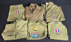 lot 188 image: Collection of Vintage Boy Scouts of America Shirts with Patches