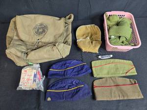 lot 192 image: Vintage Boy Scout Cap and Gear Collection with Trail Camper Bag
