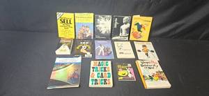 lot 263 image: Collection of Vintage Paperback Books Including Magic Tricks and Joke Books