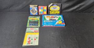 lot 284 image: Vintage Games and Puzzle Collection Including Mini Train Set and Handhelds