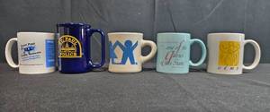 lot 289 image: Set of 5 Promotional and Logo Coffee Mugs Assorted Designs Inc St Paul Police