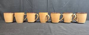 lot 291 image: Set of 6 Stoneware Mugs Inc Sango Nova Brown and Roma Caramel Assortment