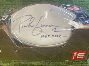 lot 1 image: Rich Gannon Autographed Football Beckett BAS Authenticated Inscription 2002 MVP