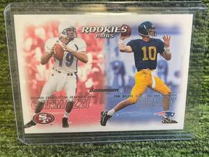 lot 25 image: 2000 Fleer Skybox BradyCarmazzi   Tom Brady Rookie Card