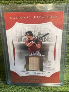 lot 27 image: 2017 Panini National Treasures Game Used Bar Relic 99 Jeff Bagwell