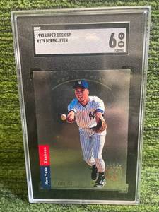 lot 17 image: 1993 Upper Deck SP Derek Jeter Rookie Graded SGC 6