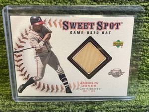 lot 54 image: 2001 Upper Deck Sweet Spot Bat Relic Andruw Jones
