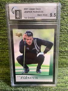 lot 58 image: 2001 Upper Deck Jesper Parnevik Graded 9.5