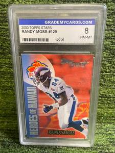 lot 61 image: 2000 Topps Stars Randy Moss Graded 8