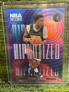 lot 69 image: 2023-24 NBA Hoops Hipnotized Anthony Edwards insert