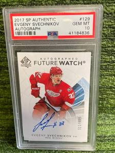lot 114 image: 2017 SP Authentic Future Watch Evgeny Svechnikov PSA Graded 10