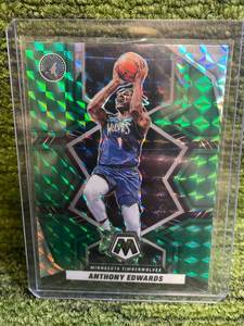 lot 102 image: 2021-22 Mosaic Green Reactive variation Anthony Edwards