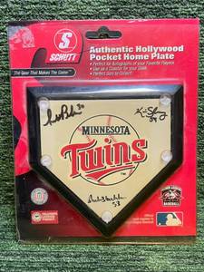 lot 128 image: Twins Pitchers Scott Baker, Kevin Slowey, and Nick Blackburn Autographed Plate