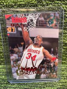 lot 150 image: 1995 Topps Stadium Club Hakeem Olajuwon Beam Team insert