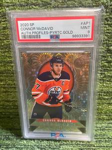 lot 162 image: 2020 SP Connor McDavid PSA Graded 9