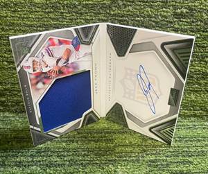 lot 173 image: 2020 Playbook Authentic Jersey Autograph Booklet of Jake Fromm Rookie Card 199