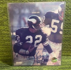 lot 170B image: Paul Krause HOF 98 Autographed 8 x 10 Photo