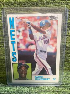 lot 129 image: 1984 Topps Darryl Strawberry Rookie Card