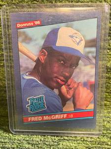 lot 130 image: 1986 Donruss Rated Rookie Fred McGriff