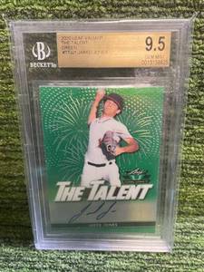 lot 212 image: 2020 Leaf Valiant Jared Jones Autograph Beckett Graded 9.5