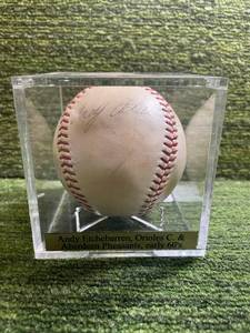 lot 43 image: Andy Etchebarren Autographed Baseball