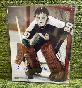 lot 203 image: North Stars Cesare Maniago Autographed 8 x 10 Photo with Authenticity