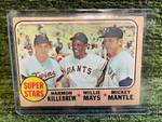 1968 Topps Super Stars Harmon Killebrew, Willie Mays, Mickey Mantle