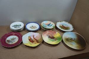 lot 202 image: Assorted Vintage Wildlife Plates