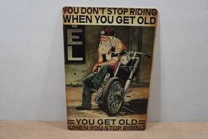 lot 228 image: Novelty Metal Sign -  Motorcycle
