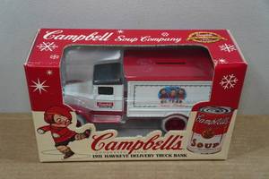 lot 244 image: Campbells Soup 1931 Hawkeye Delivery Truck Bank