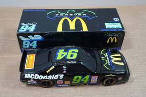 lot 245 image: Bill Elliott McDonalds Batman 124 Scale Stock Car Coin Bank
