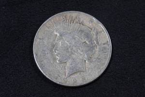lot 4 image: 1923-S US Peace Silver Dollar Coin