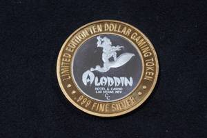 Las Vegas Aladdin Sinbad $10 Gaming Token - .999 Silver