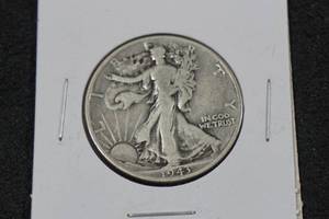 lot 11 image: 1943-D Walking Liberty Silver Half Dollar Coin
