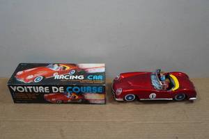 lot 92 image: Vintage Voiture De Course Tin Friction Toy Car