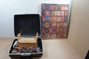 lot 147 image: Assorted Vintage Tobacco Pipes and Empty Tobacco Tins