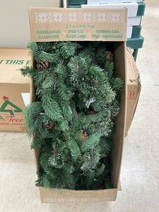 lot 28 image: 9 Pre-Lit LED With Twinkle Artificial Garland - MSRP $60