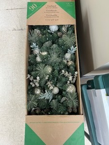 lot 32 image: 9 Pre-Lit LED With Twinkle Artificial Garland - MSRP $60