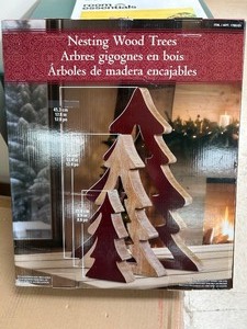 lot 36 image: Nesting Wood Trees - MSRP $15