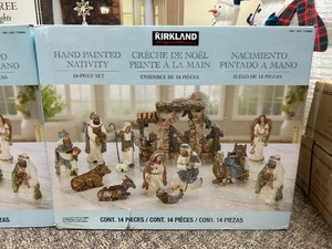 lot 46 image: Kirkland Hand Painted Nativity - MSRP $99