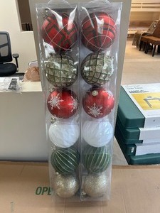 lot 47 image: Costco 12 Giant Ornament Set - MSRP $80