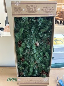 lot 50 image: 9 Pre-Lit LED With Twinkle Artificial Garland - MSRP $60