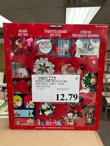 lot 62 image: Kirkland Holiday Gift Tags - MSRP $12.79